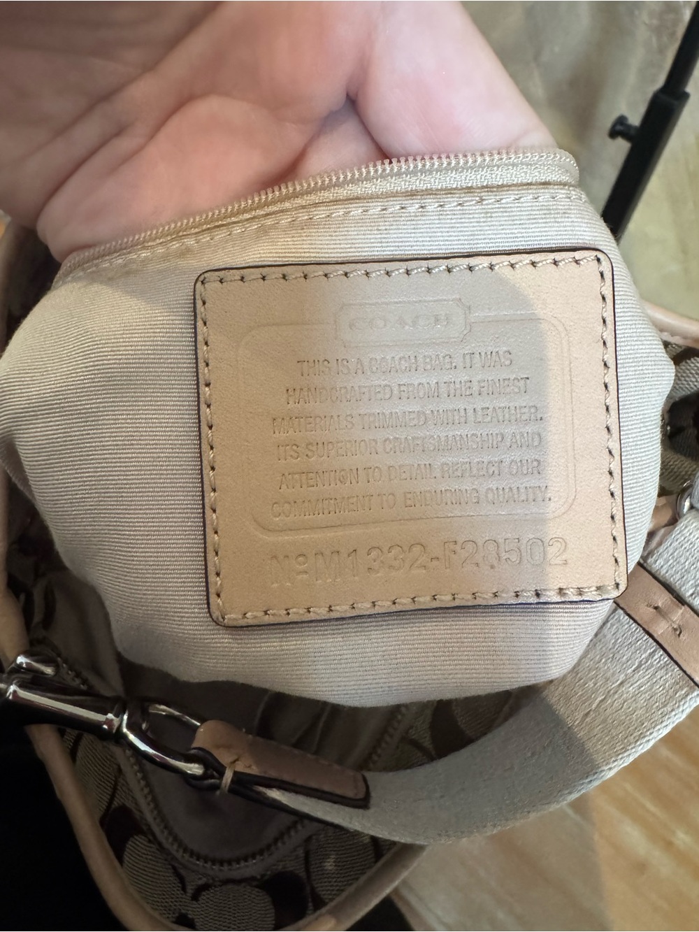 Y2KCoach Signature Canvas Crossbody with Pink Stripe - Picture 5 of 8